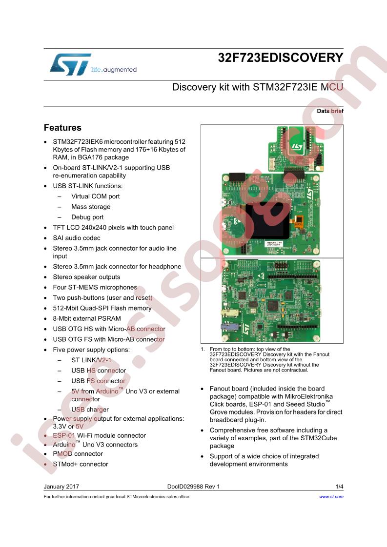 STM32F723E-DISCO Brief