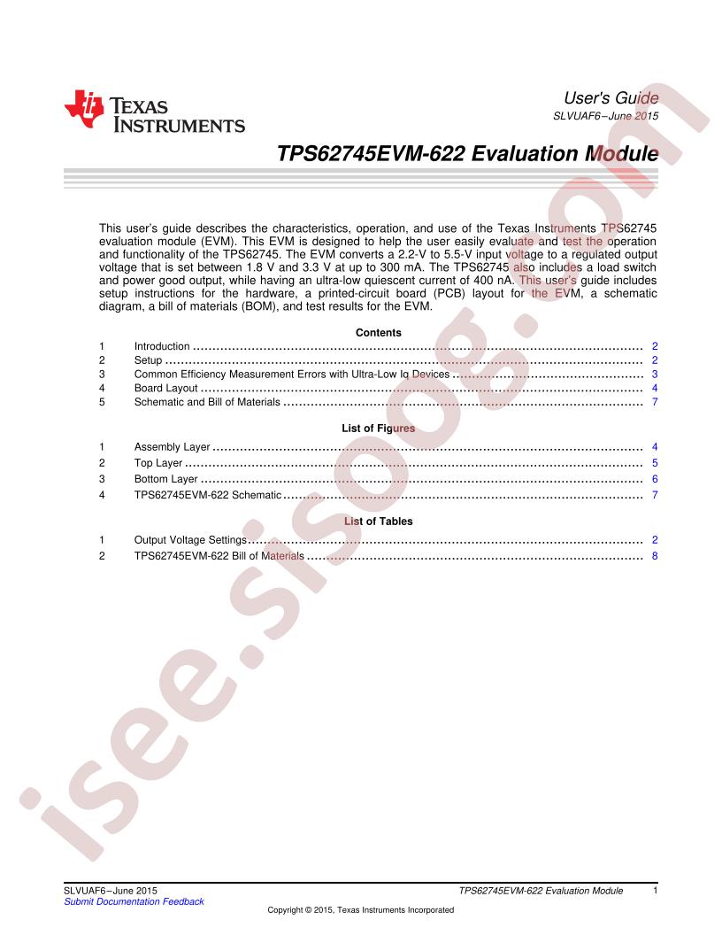 TPS62745EVM-622 User Guide