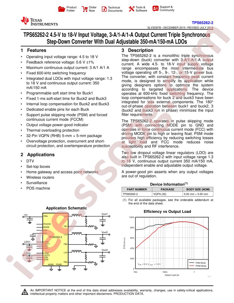 TPS65262-2 Datasheet