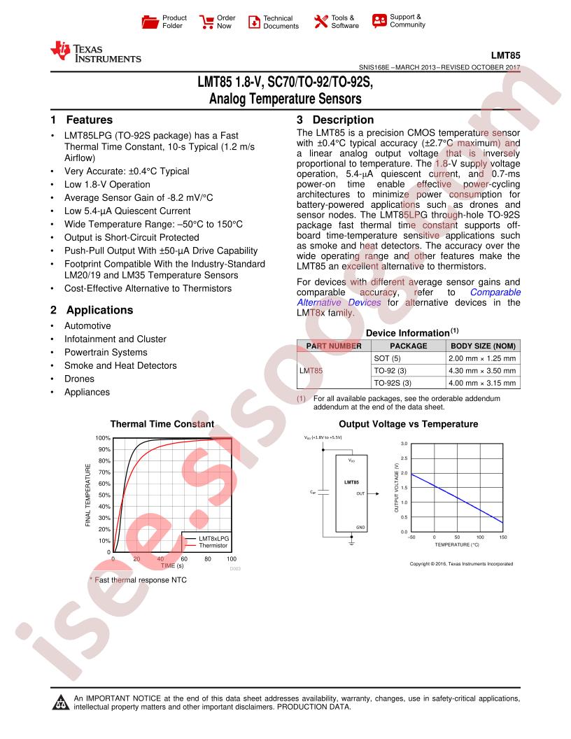 LMT85(-Q1) Datasheet