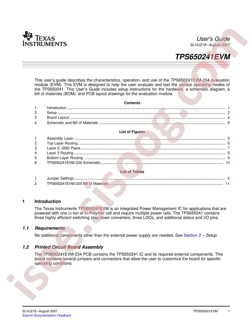 TPS650241EVM Guide