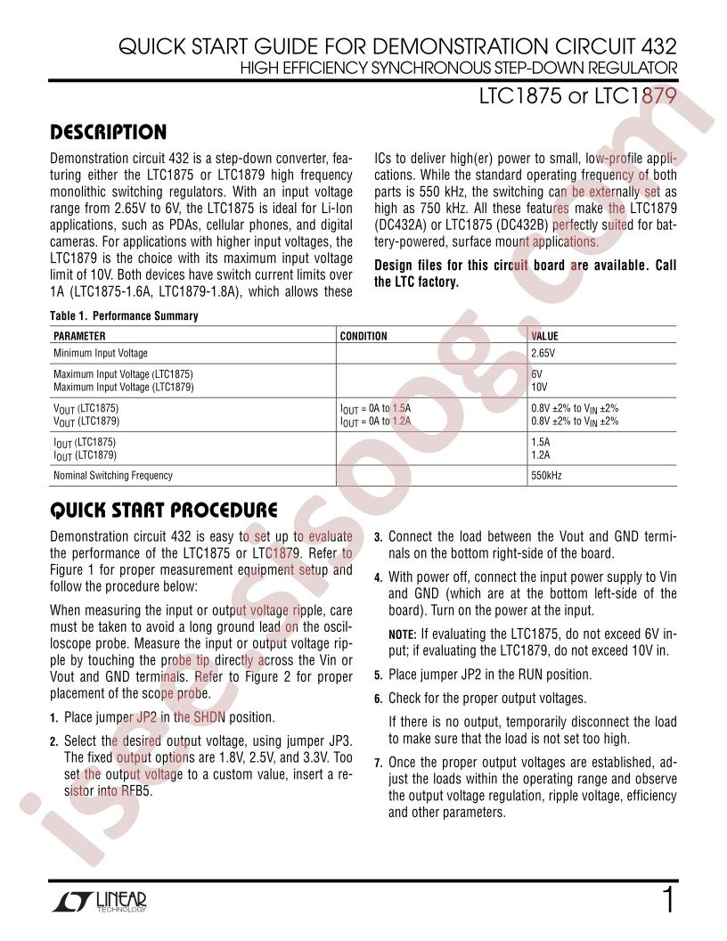 DC432(A,B) Quick Start Guide