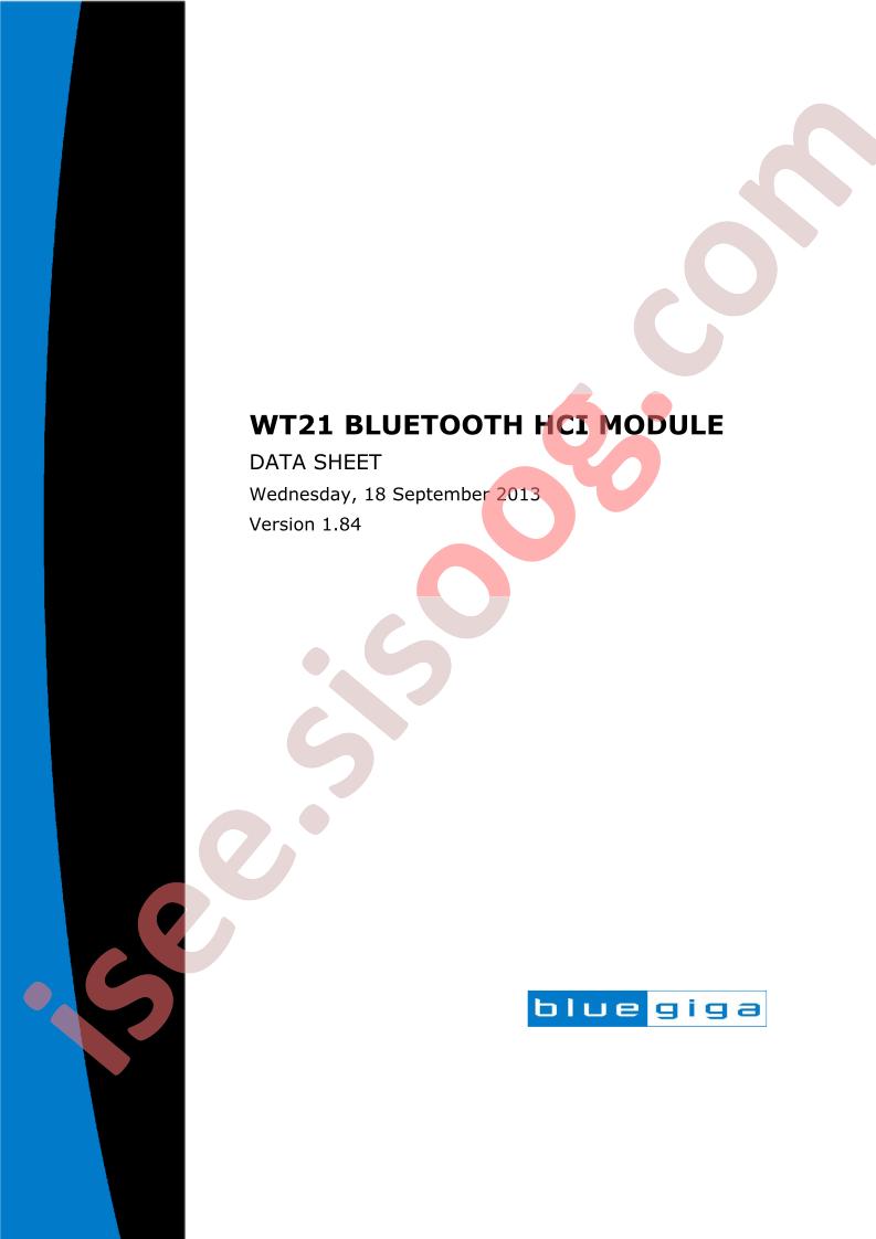 WT21 Datasheet