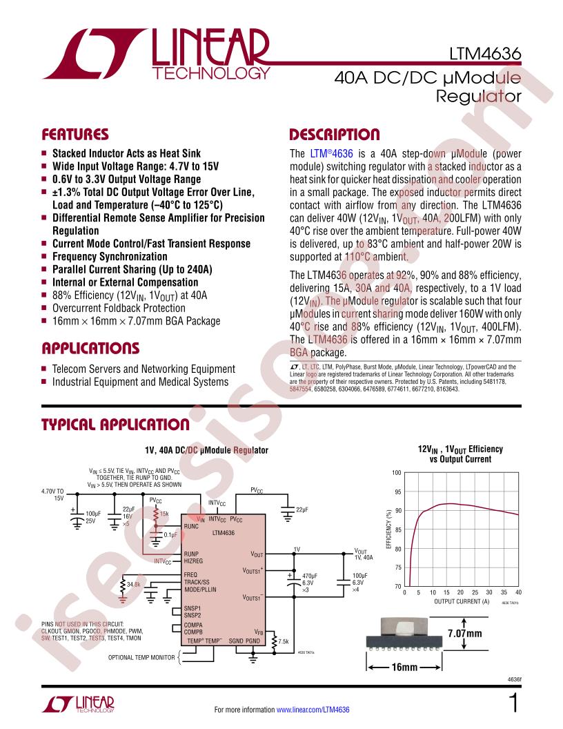 LTM4636 Datasheet