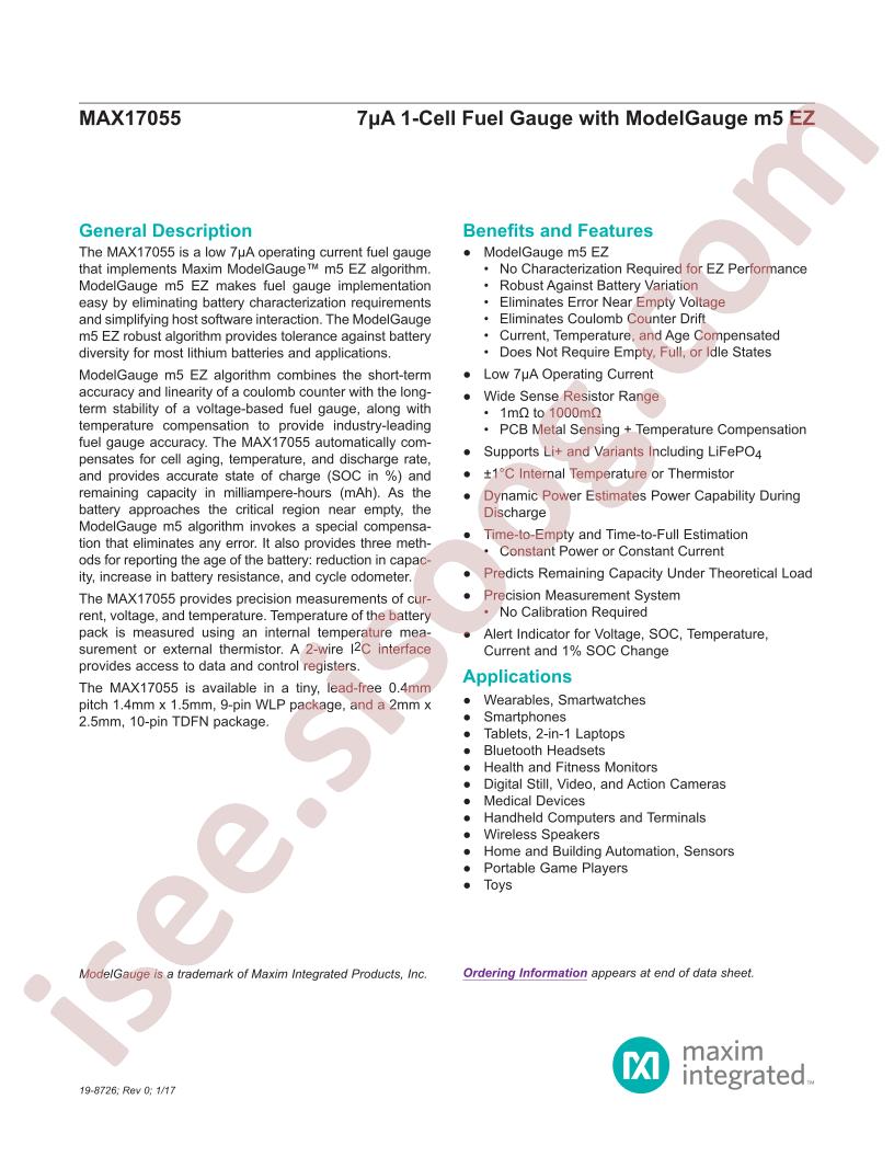 MAX17055 Datasheet