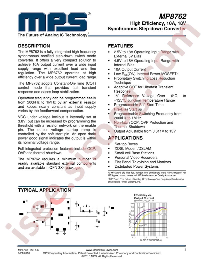 MP8762 Datasheet