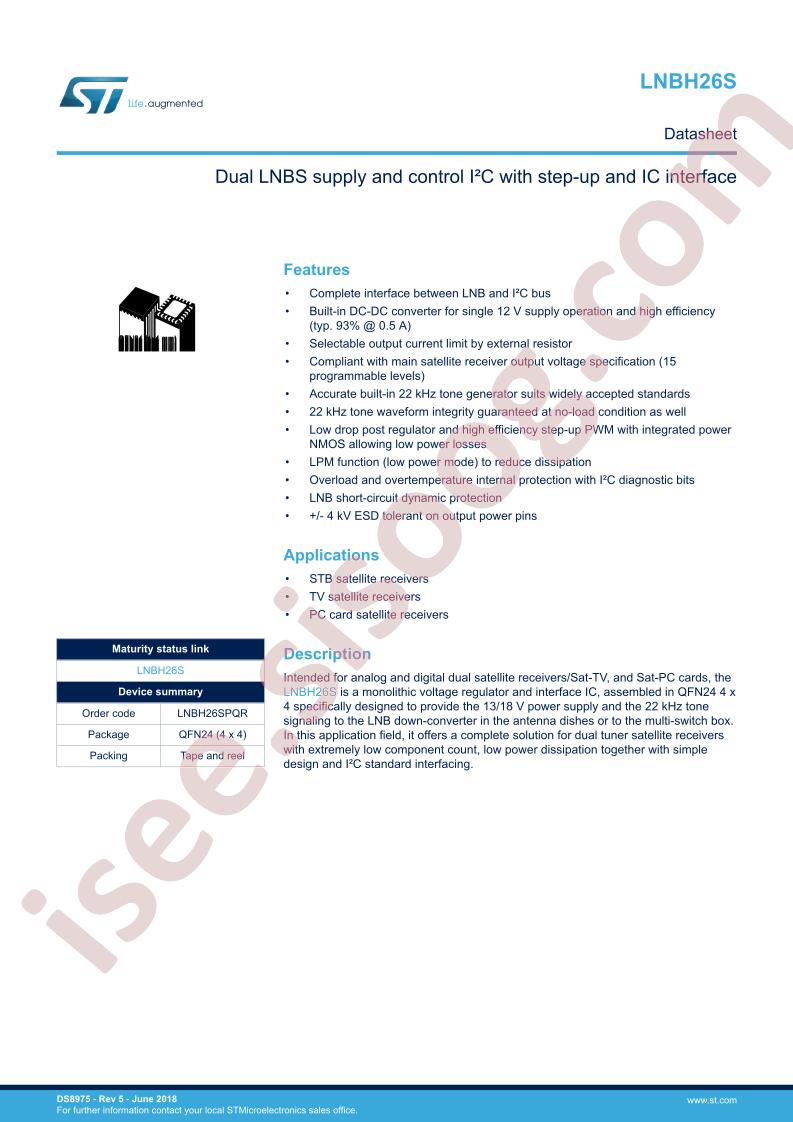 LNBH26S Datasheet
