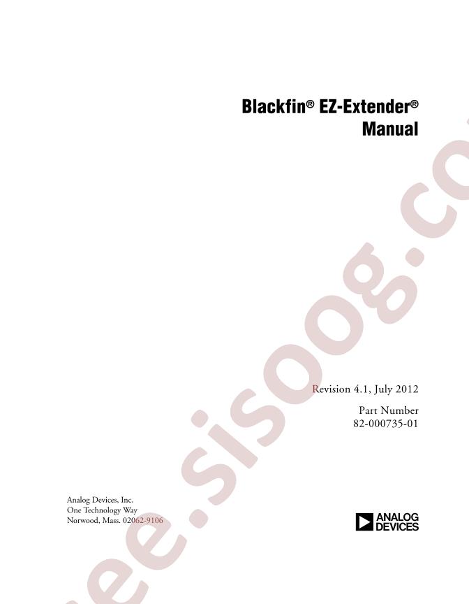Blackfin EZ-Extender Manual