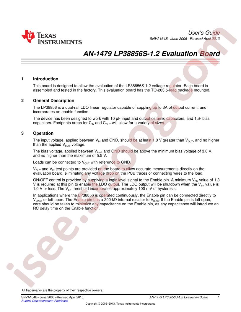 LP38856S-1.2 Eval Board