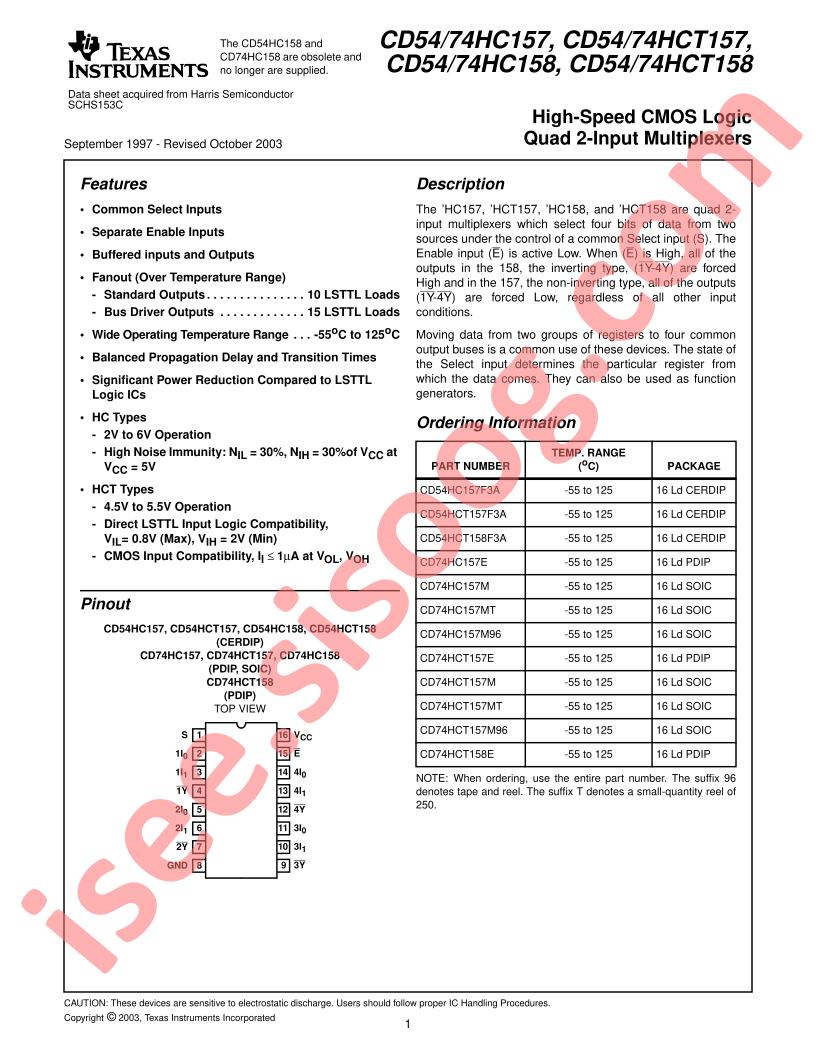 CD54,74HC(T)157,158