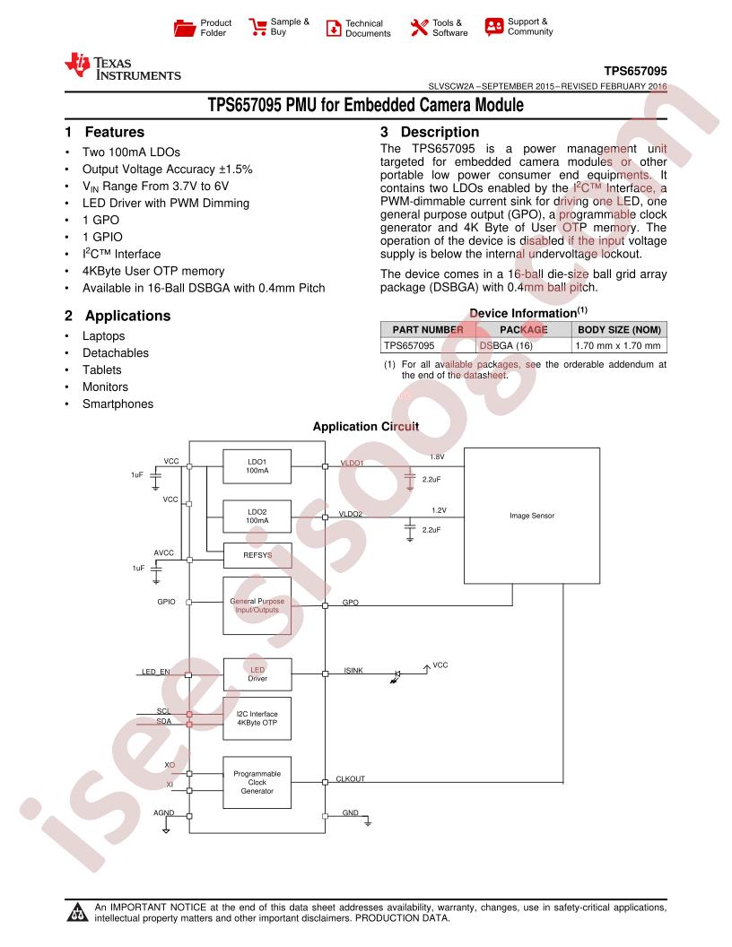 TPS657095 Datasheet