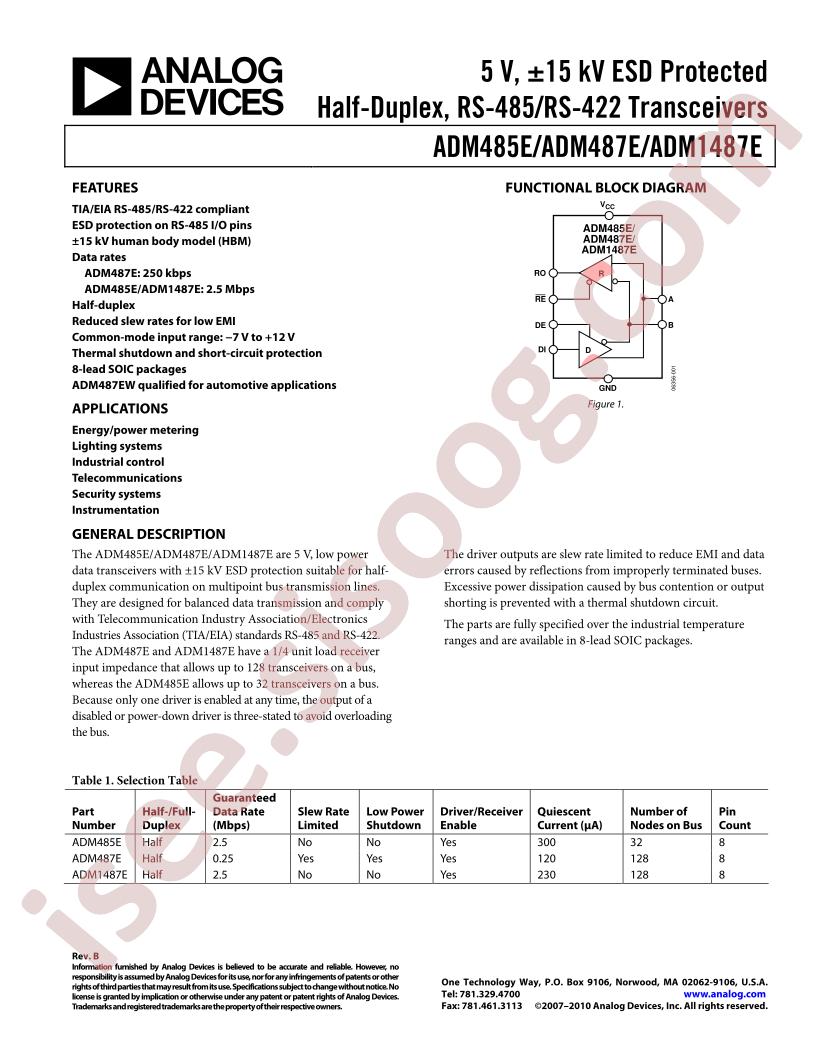 ADM485E,487E,1487E