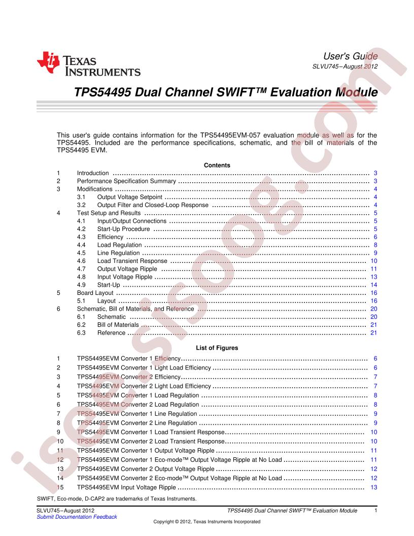 TPS54495EVM-057 User Guide