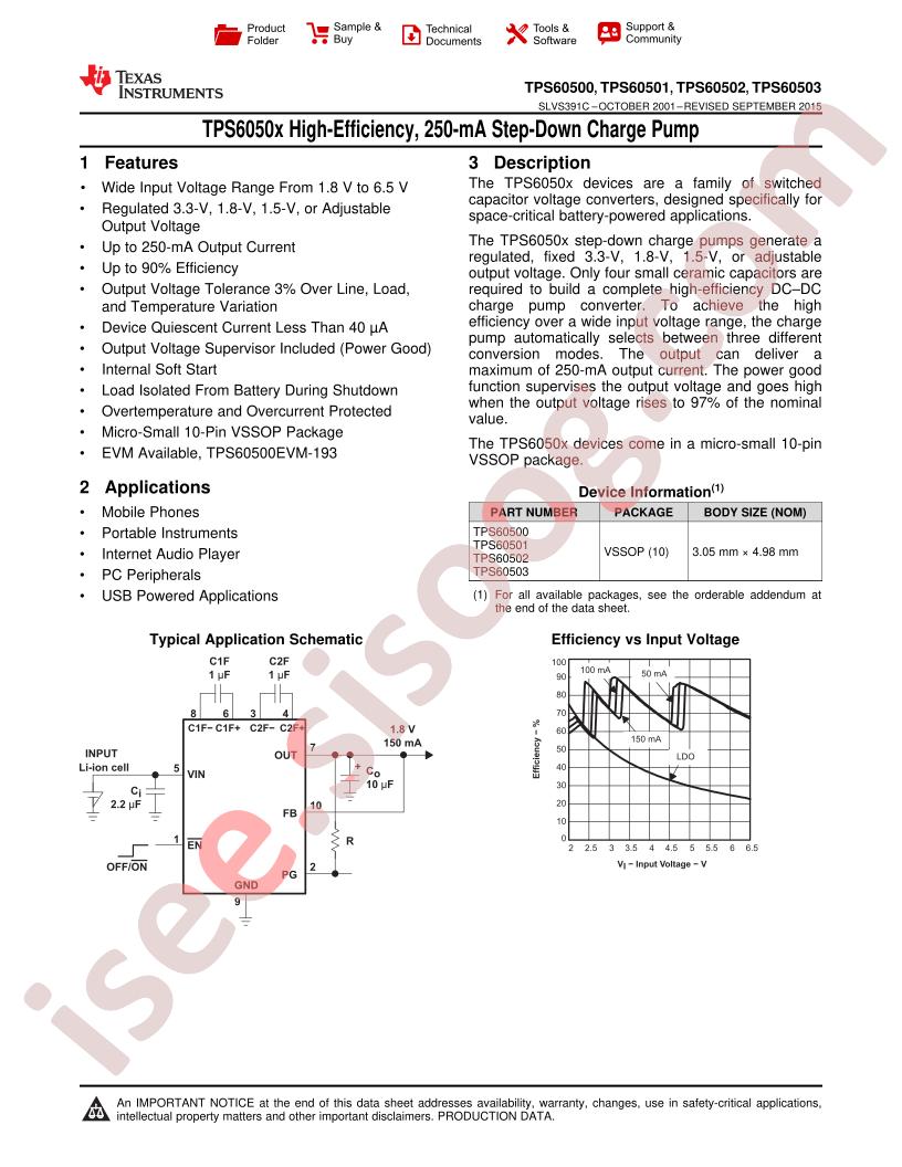 TPS60500-03 Datasheet