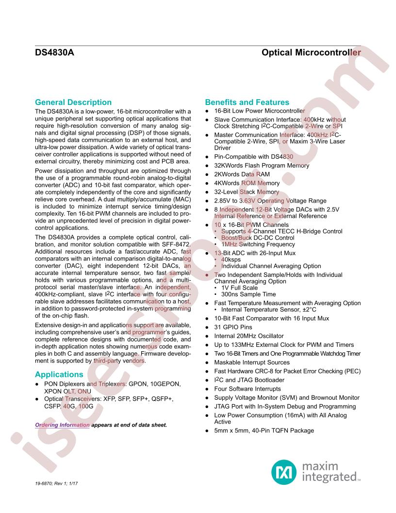 DS4830A Datasheet