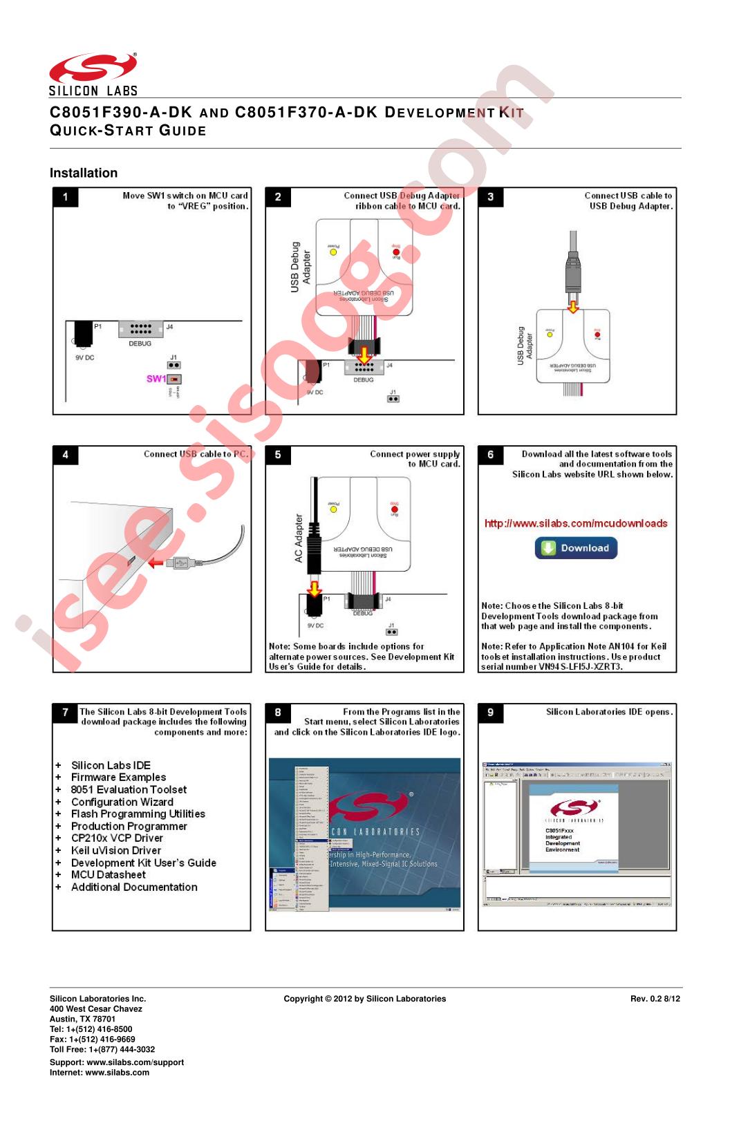 C8051F3x0-A-DK Quick Start Guide