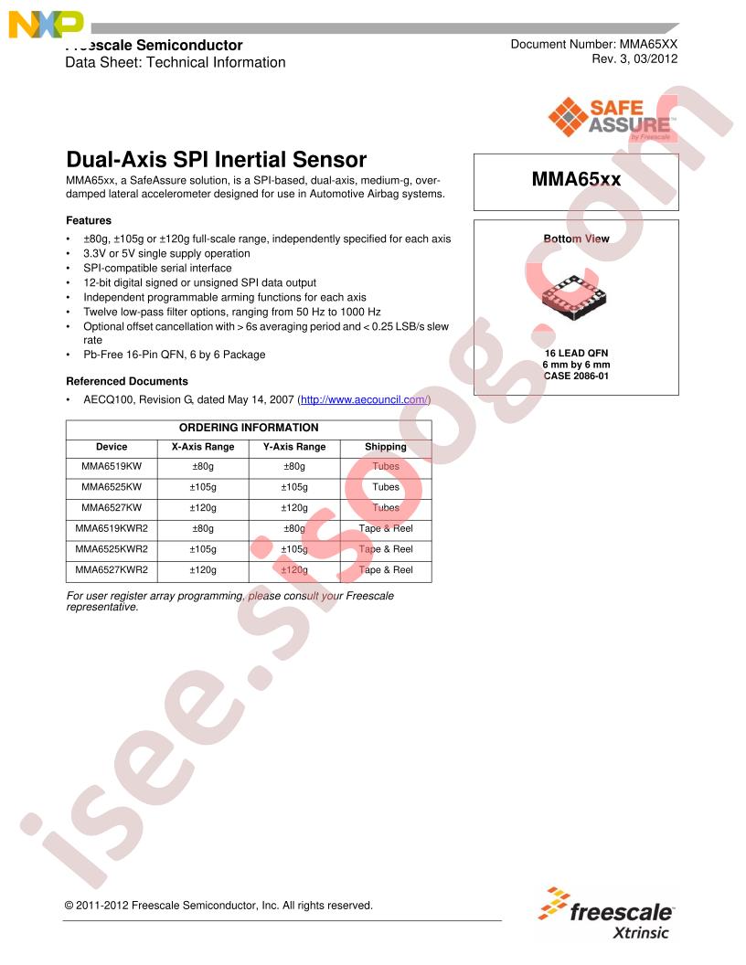 MMA65xx Datasheet