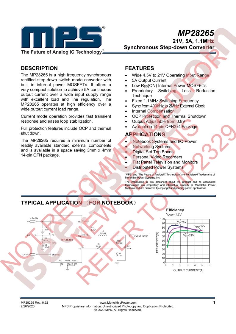 MP28265 Datasheet