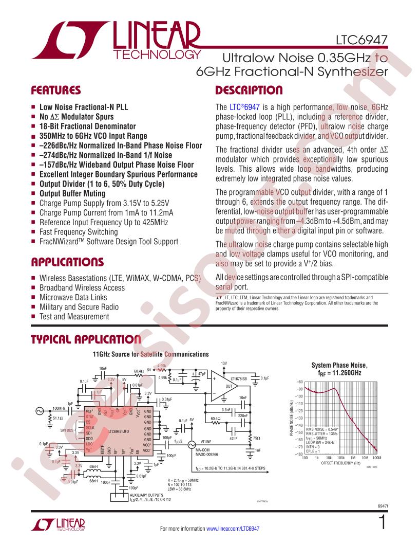 LTC6947 Datasheet