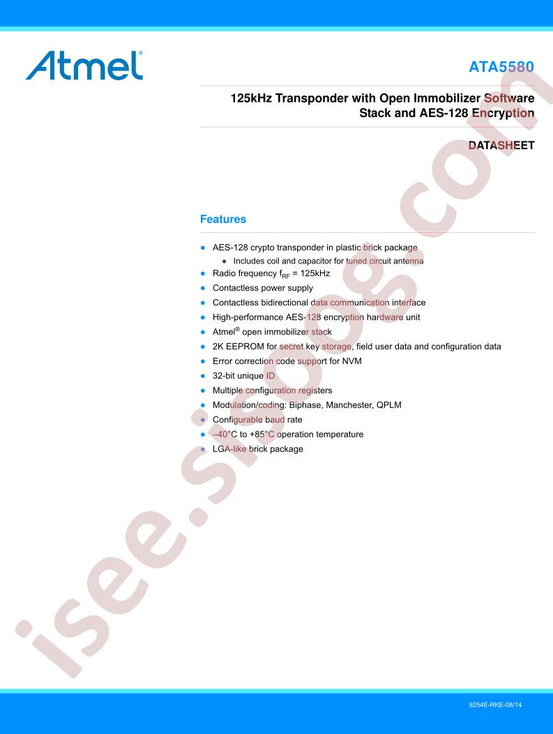 ATA5580 Prelim Datasheet