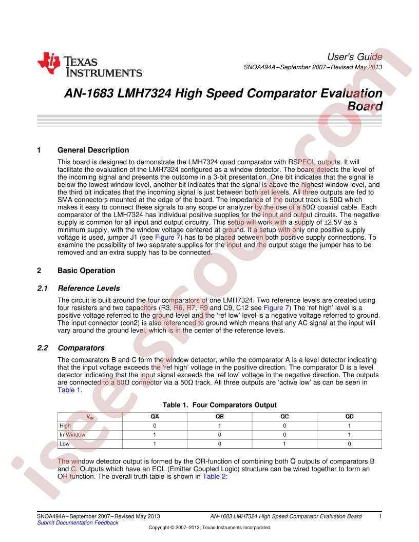 LMH7324 Eval Board - AppNote