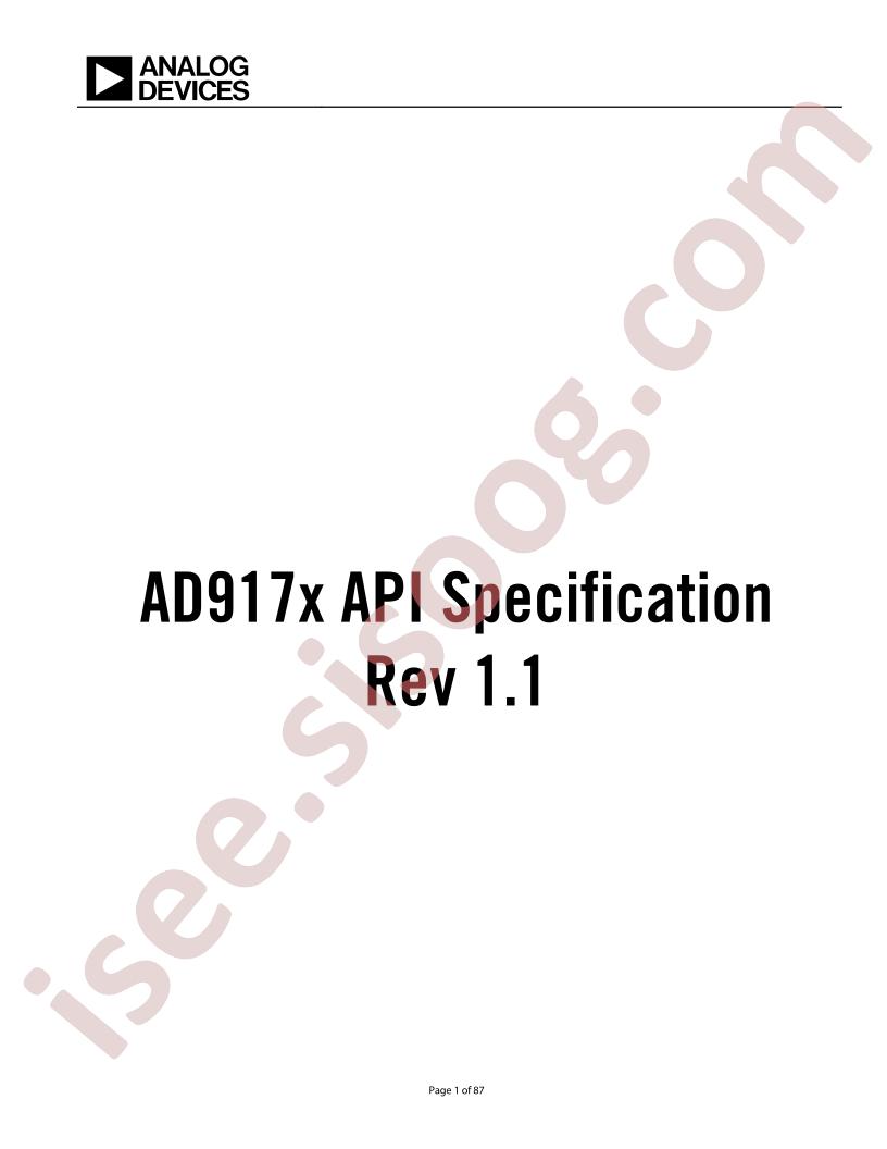 AD917x API Specification