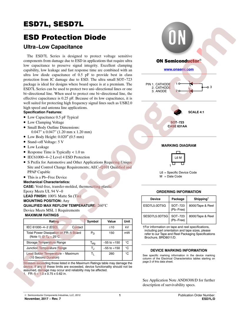 ESD7L5.0DT5G