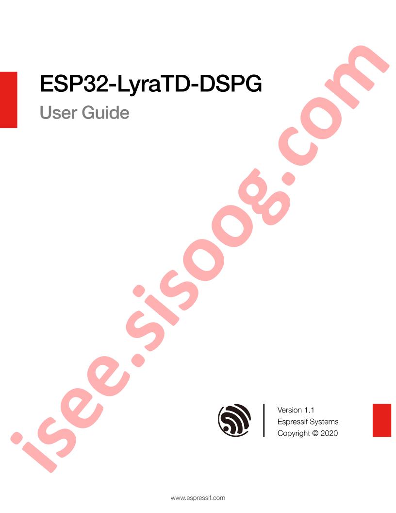 ESP32-LyraTD-DSPG Guide