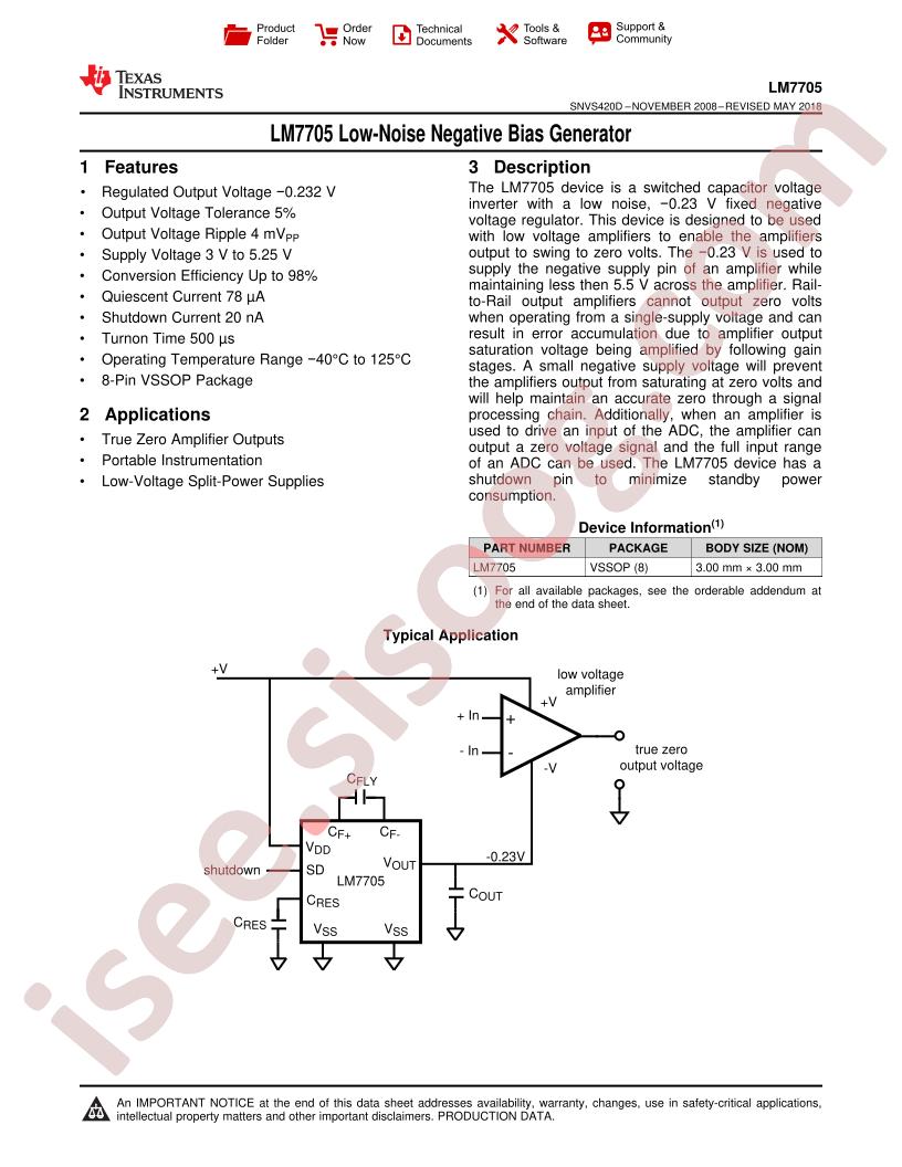 LM7705 Datasheet