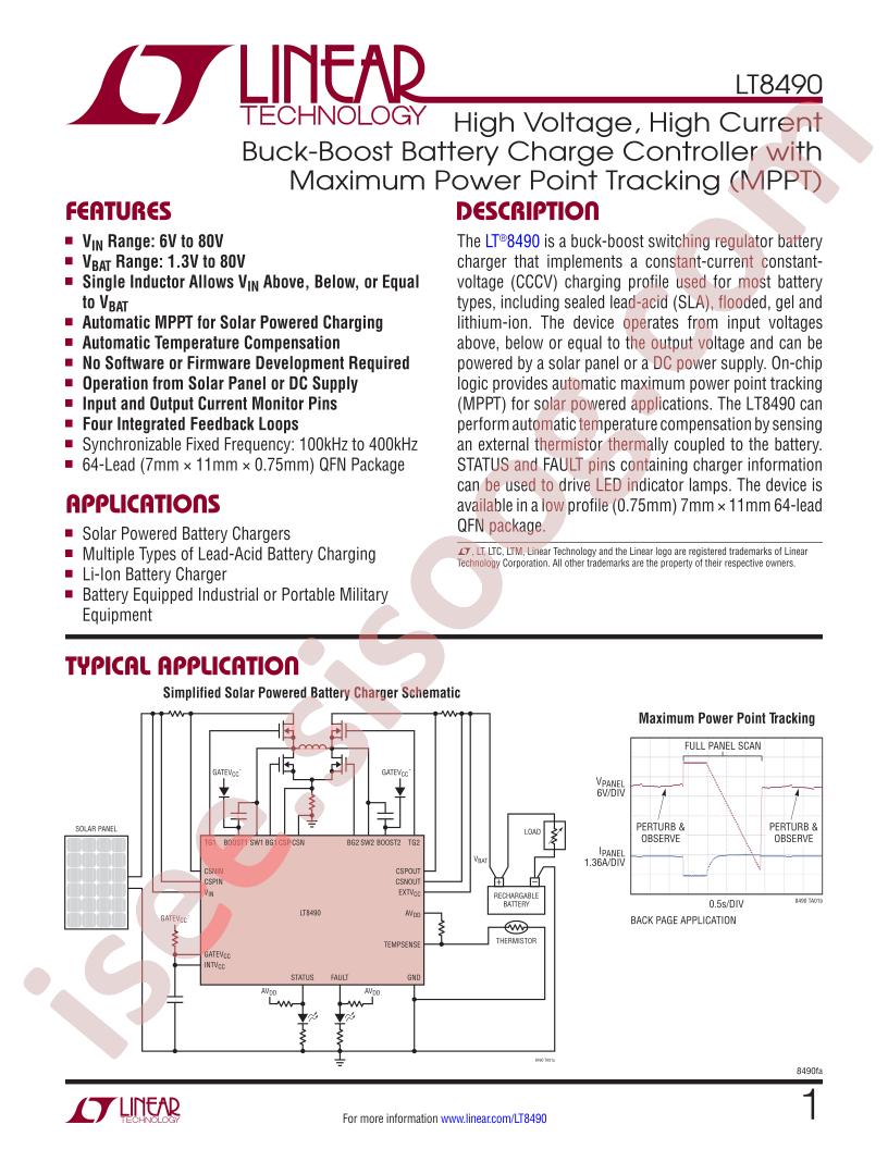 LT8490 Datasheet