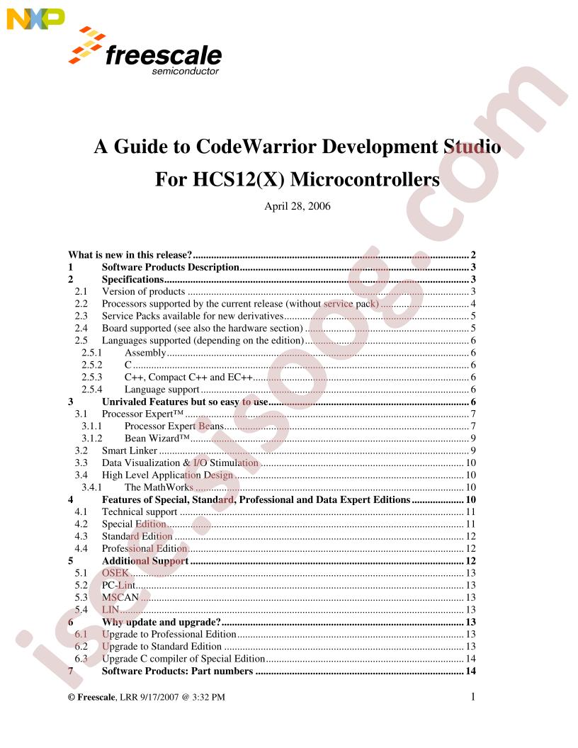 HCS12x Microcontroller Guide