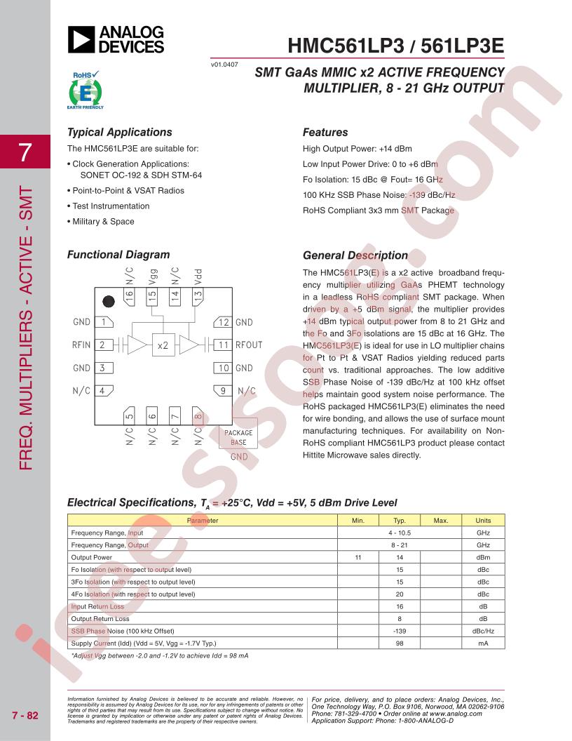 HMC561LP3,3E