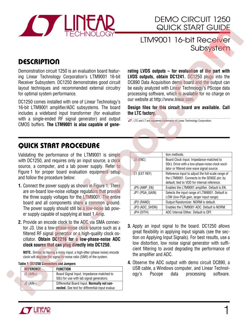 DC1250 Quick Start Guide