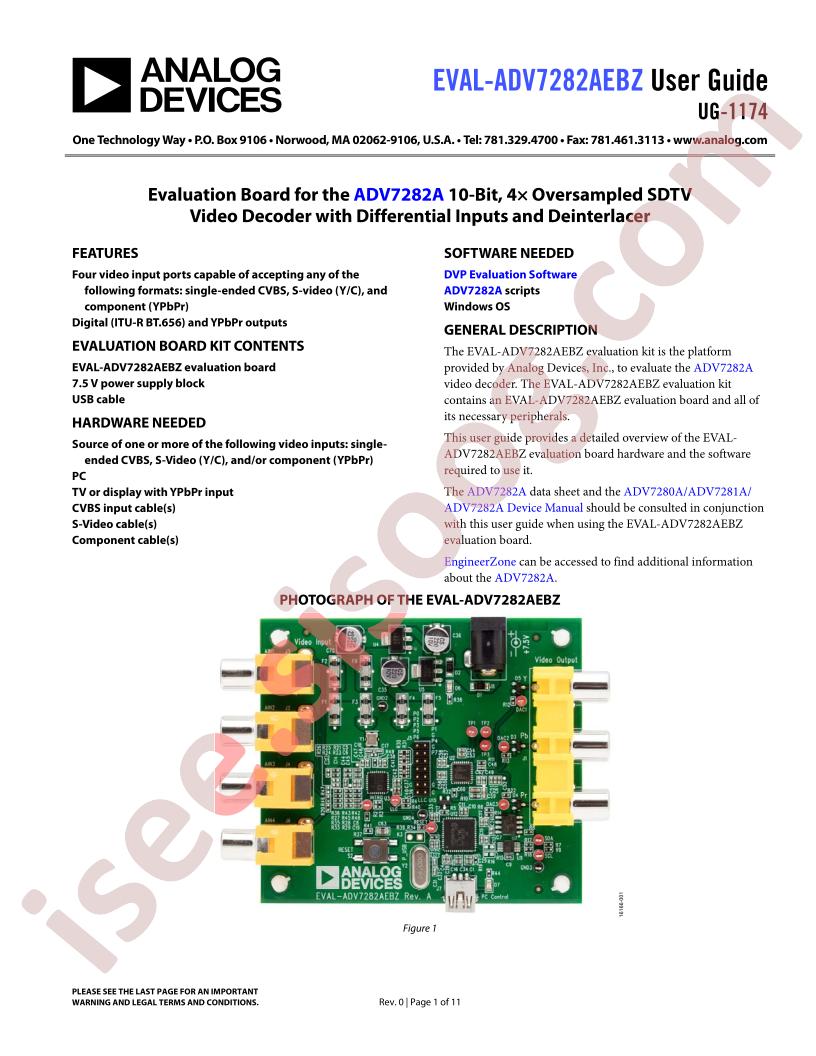 EVAL-ADV7282AEBZ Guide