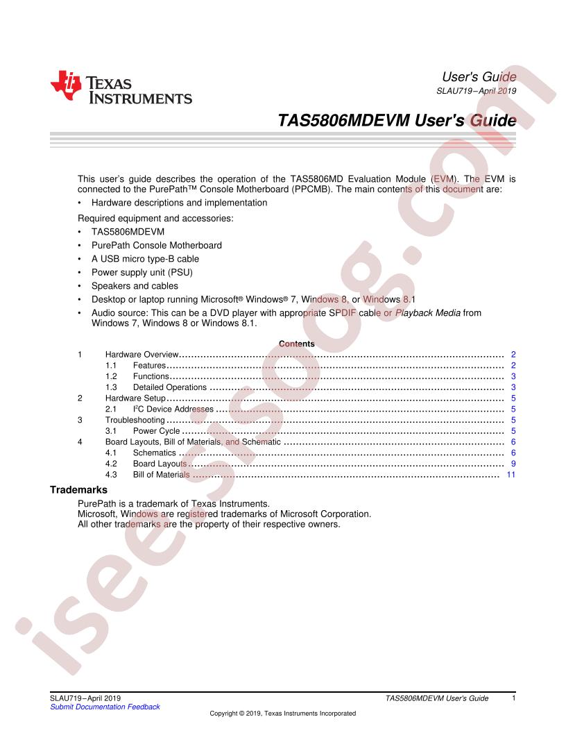 TAS5806MDEVM User Guide