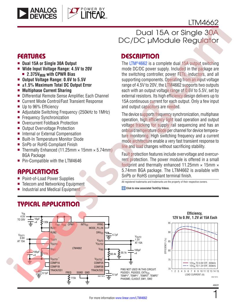 LTM4662 Datasheet
