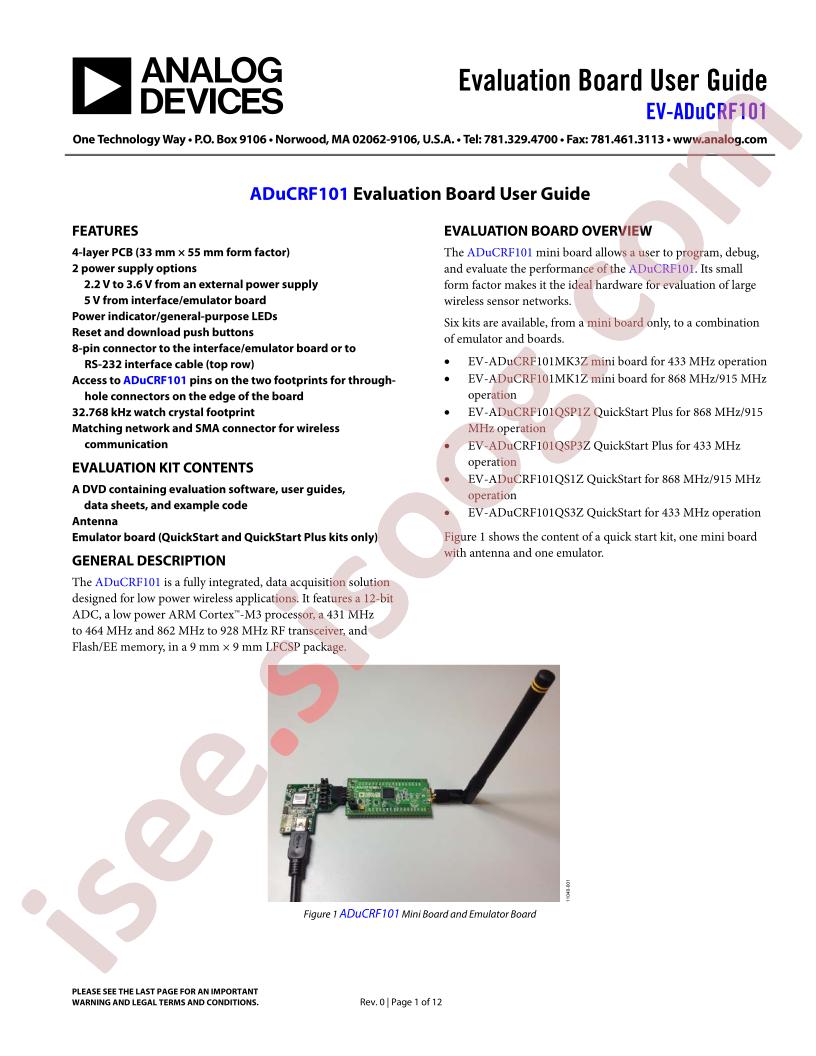 EV-ADuCRF101 Guide