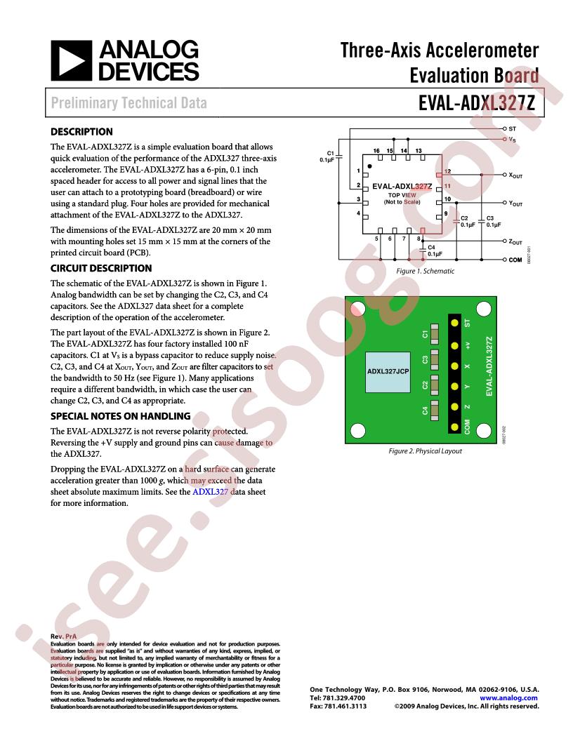 EVAL-ADXL327Z