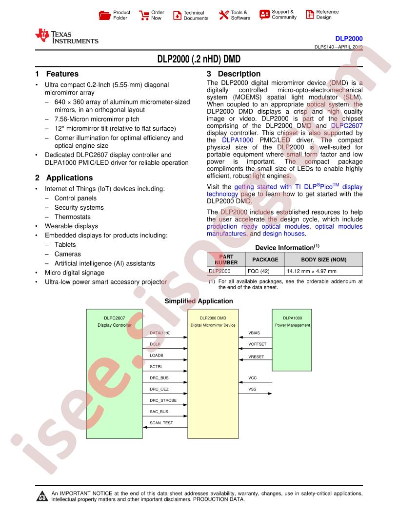DLP2000 Datasheet
