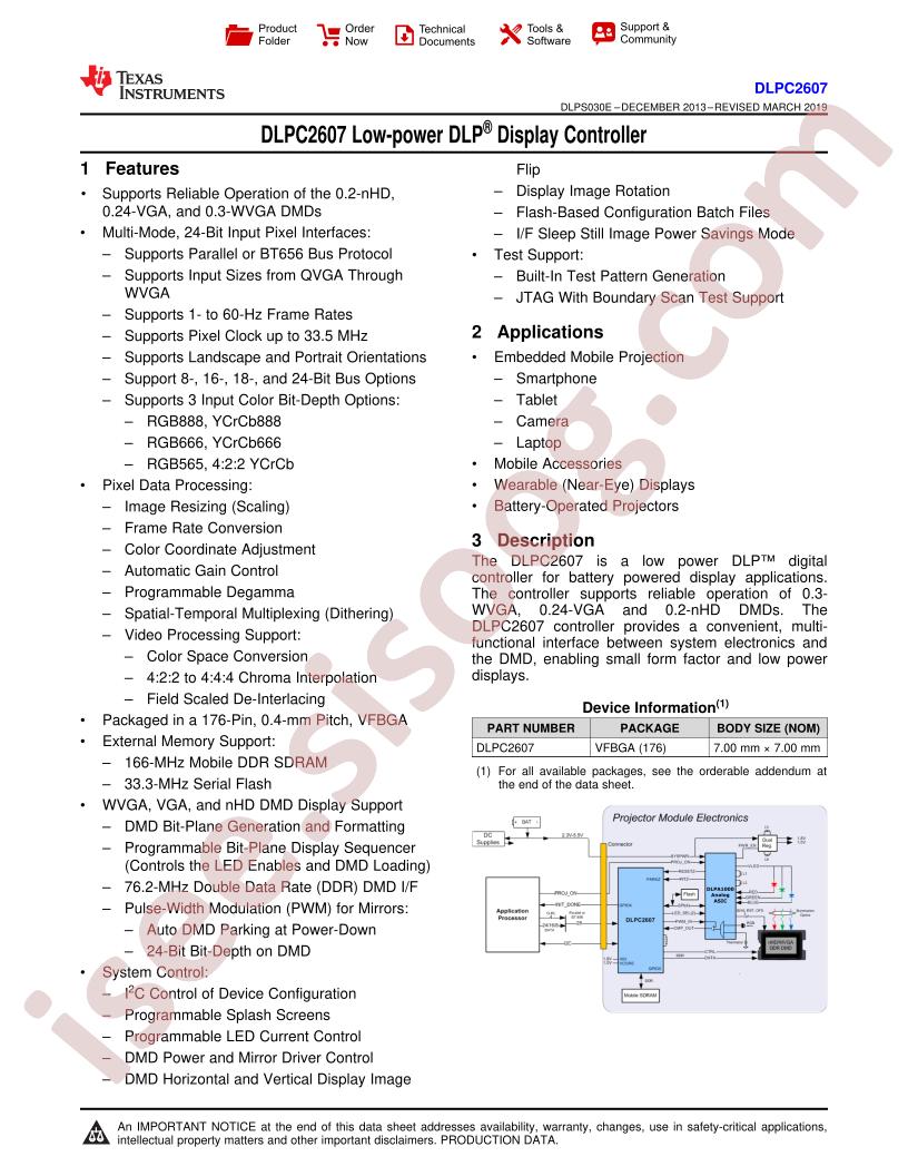 DLPC2607 Datasheet
