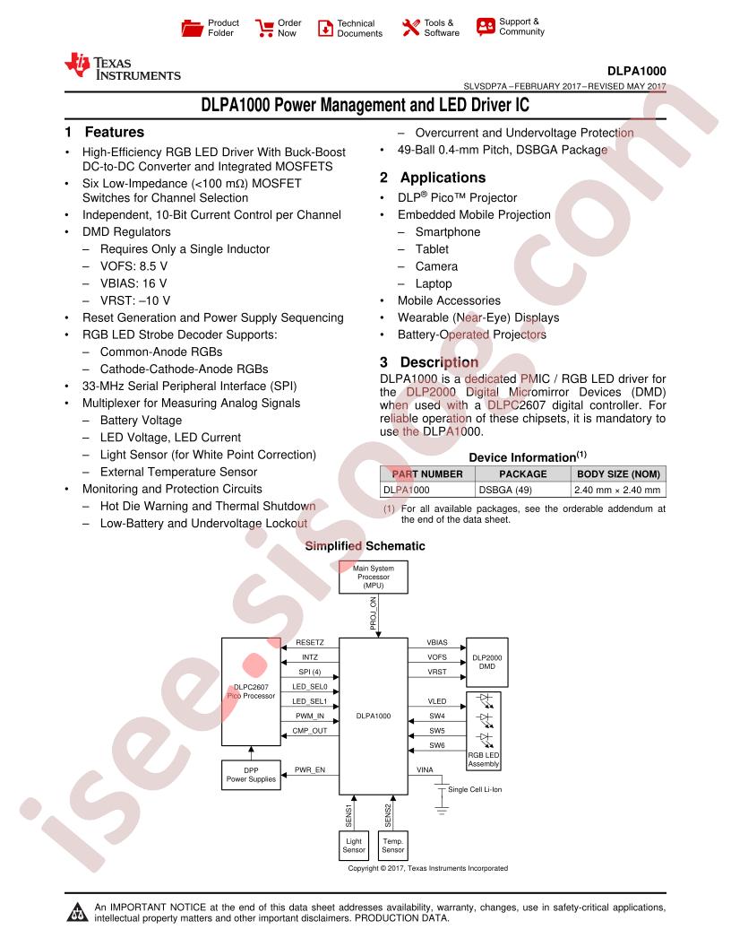 DLPA1000 Datasheet