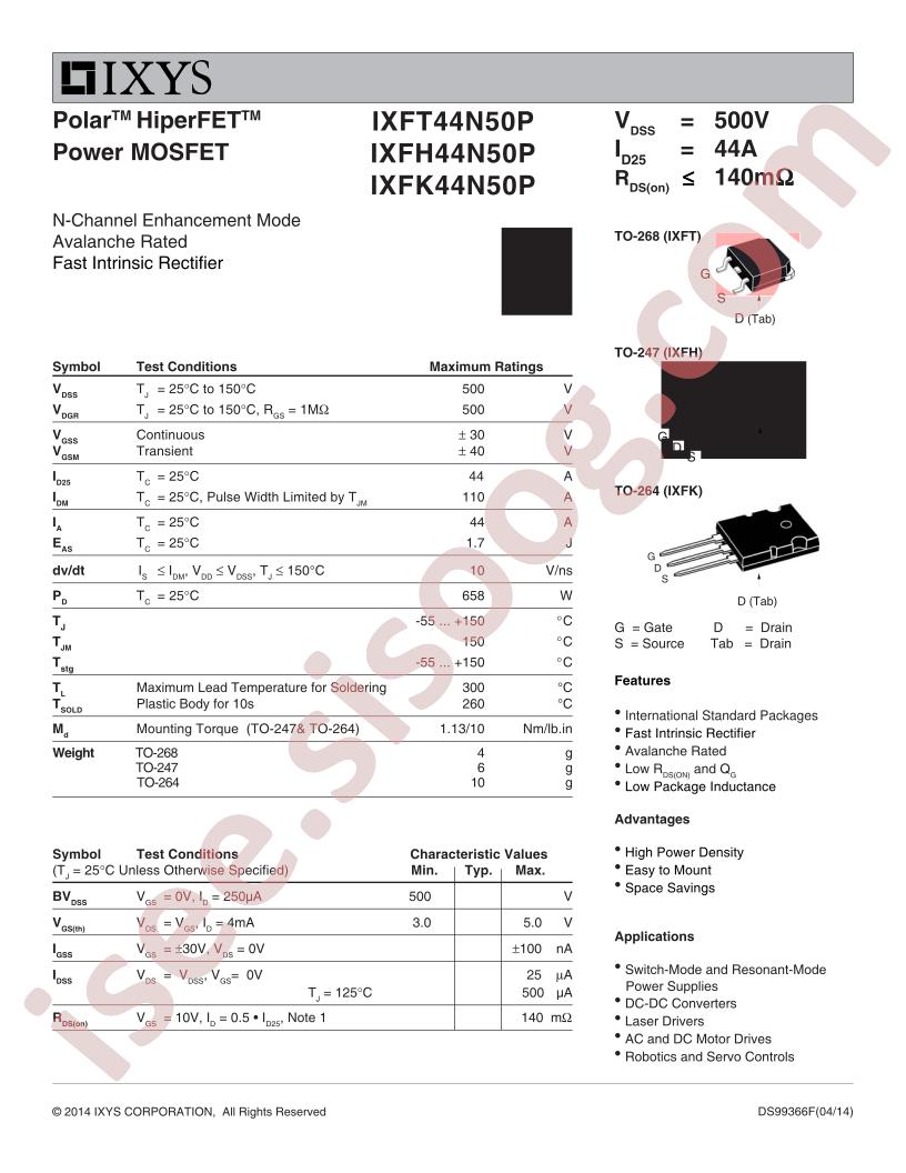 IXF(H,K,T)44N50P