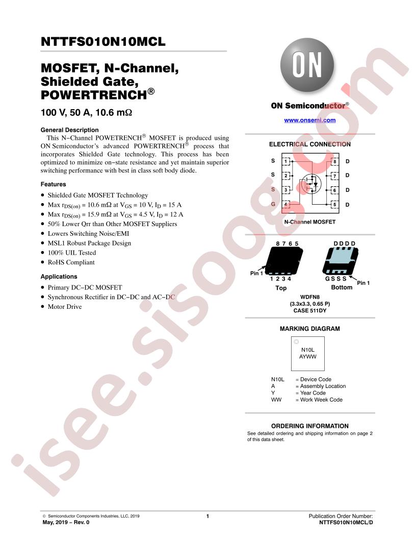 NTTFS010N10MCL