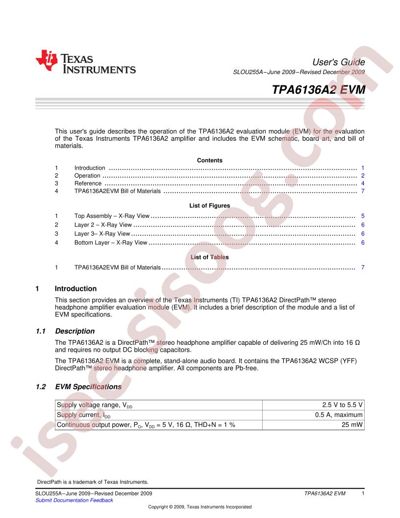 TPA6136A2 EVM Guide