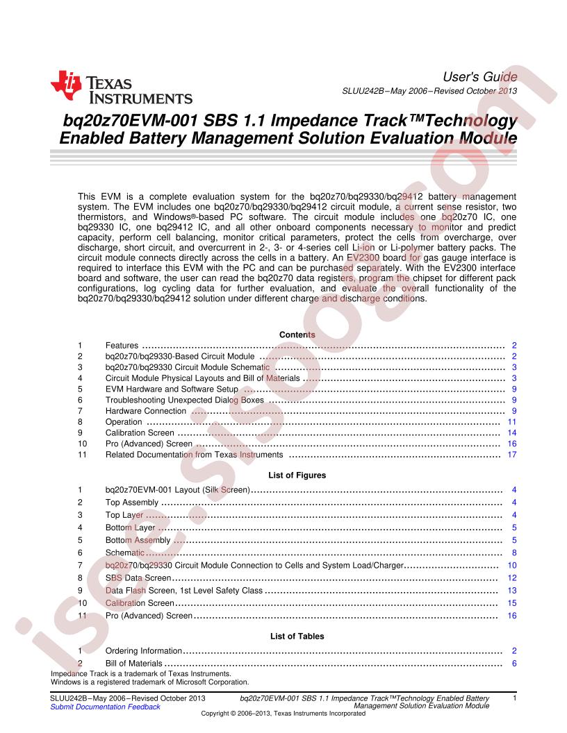 BQ20Z70EVM-001