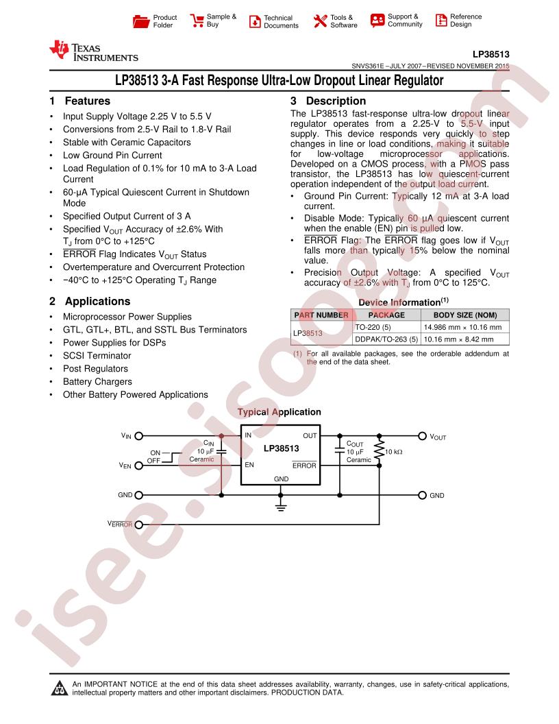 LP38513 Datasheet