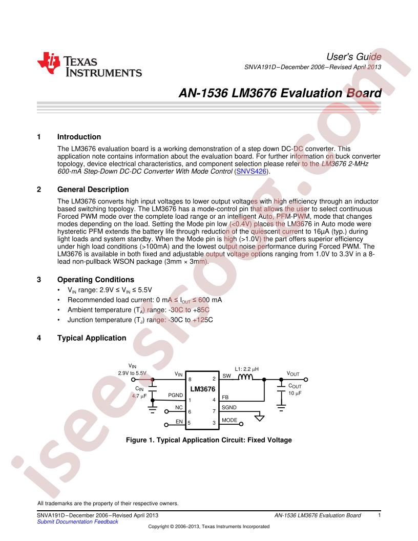 LM3676 Eval Board