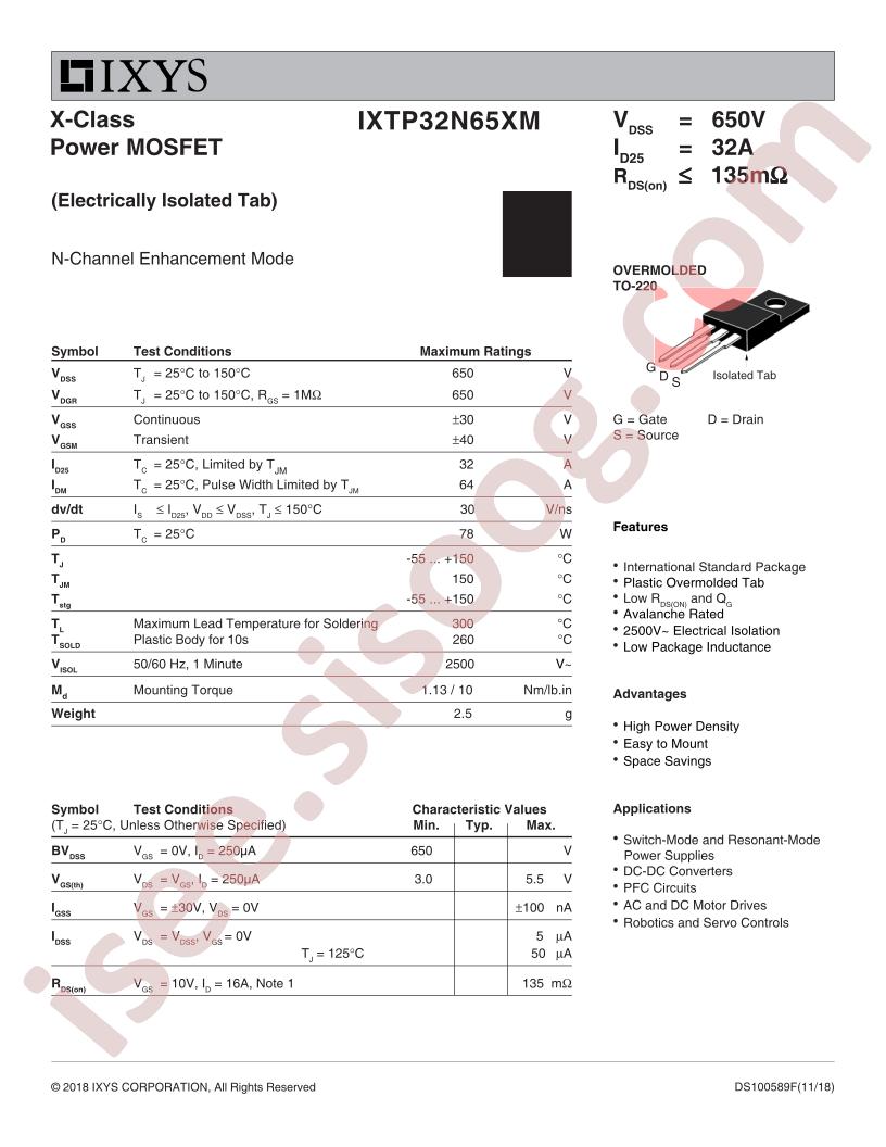 IXTP32N65XM