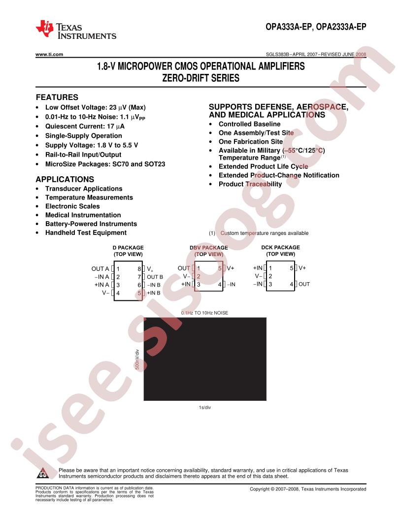 OPA333A-EP, 2333A-EP