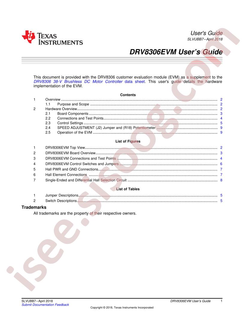 DRV8306EVM User Guide